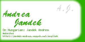 andrea jandek business card